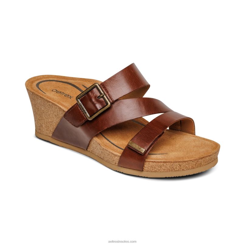 キミー アーチサポートウェッジ 女性 Aetrex クルミ 0888T235