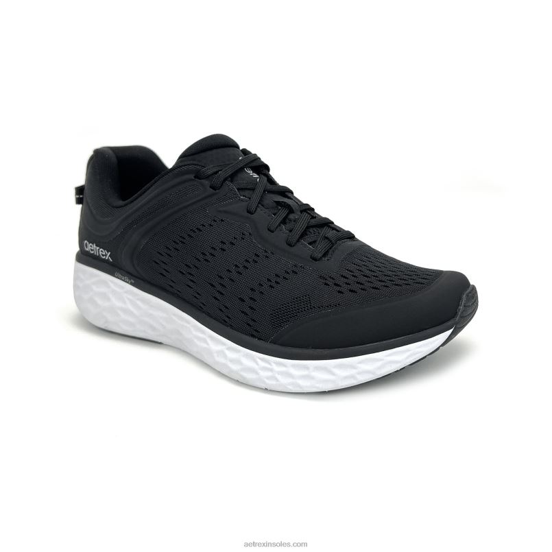 チェイス アーチ サポート スニーカー 男性 Aetrex 黒 0888T313