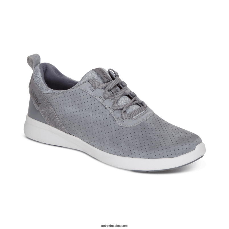 コラ アーチサポート スニーカー 女性 Aetrex グレー 0888T74