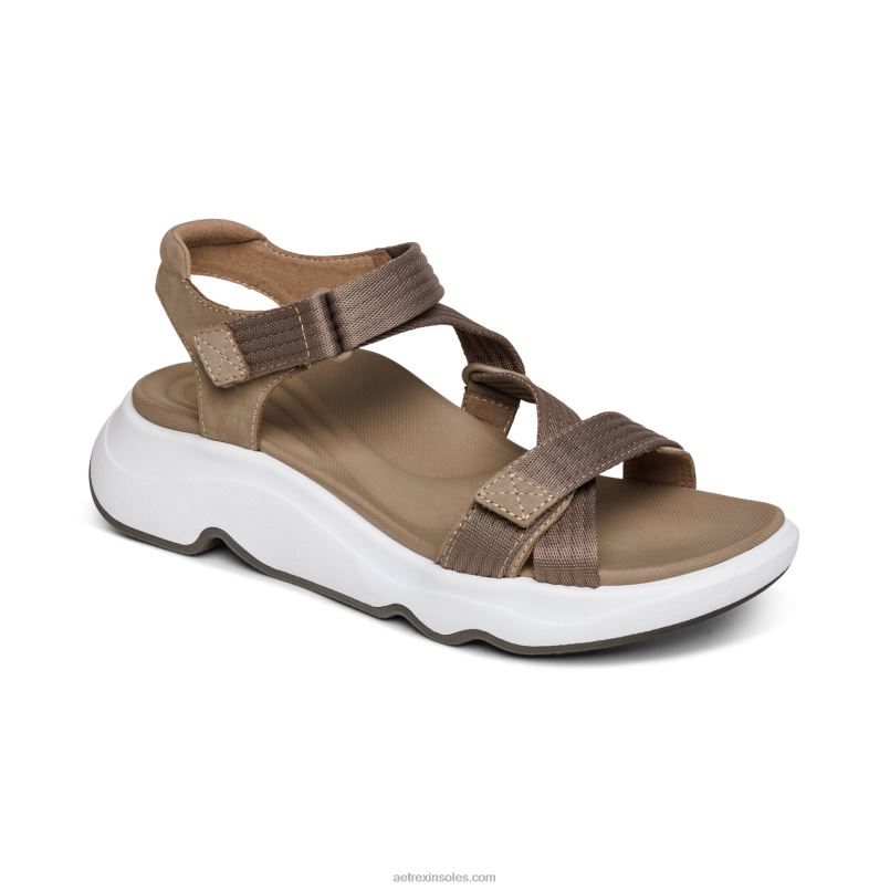 marz アジャスタブルスポーツサンダル 女性 Aetrex トープ 0888T264